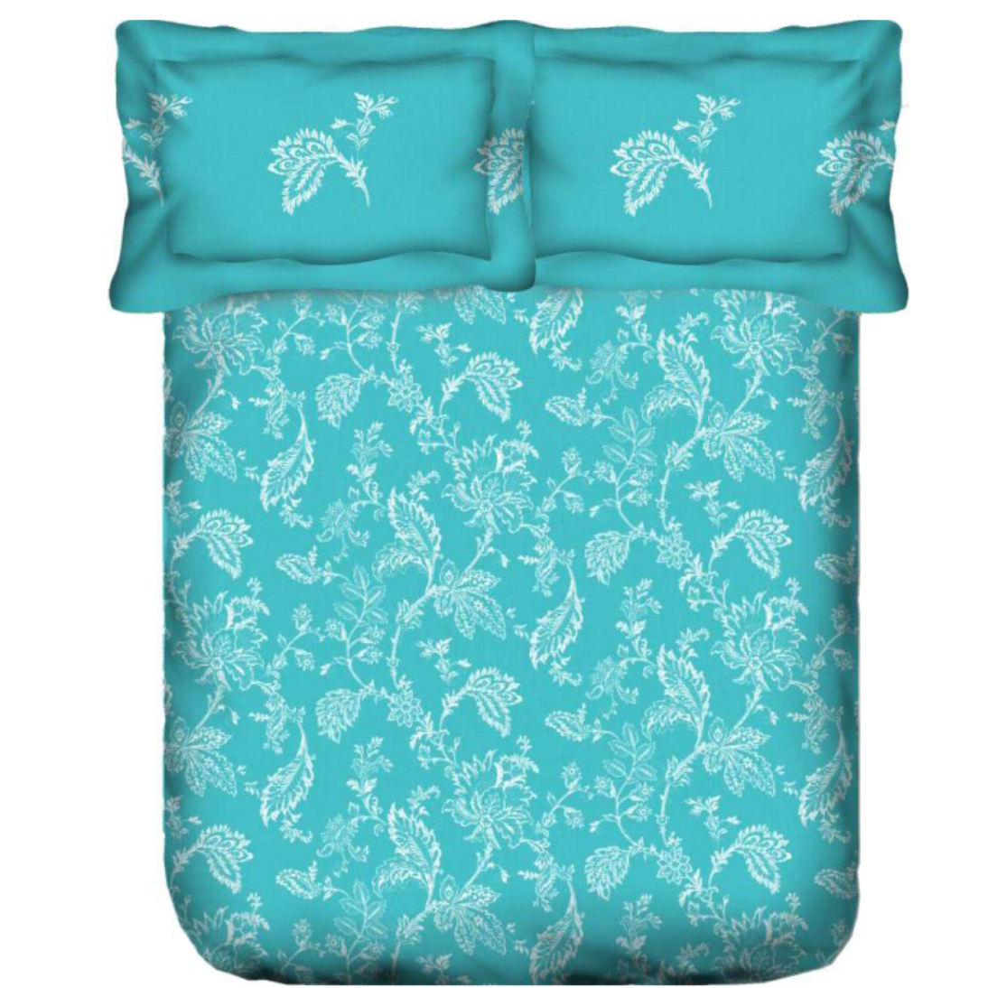 PORTICO Dazzle Cotton 144TC Printed 3Pcs Queen Bedsheet Set