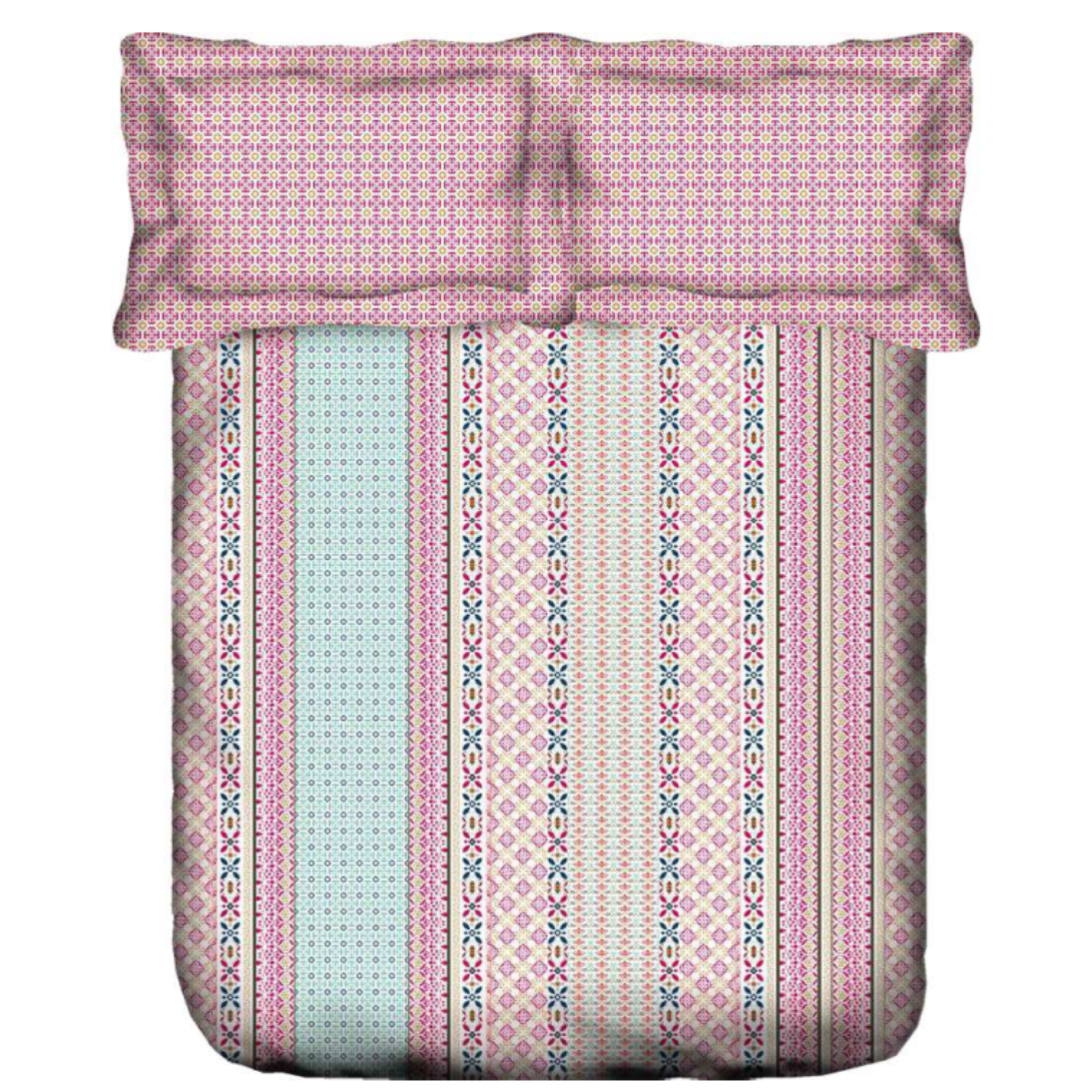PORTICO Dazzle Cotton 144TC Printed 3Pcs Queen Bedsheet Set
