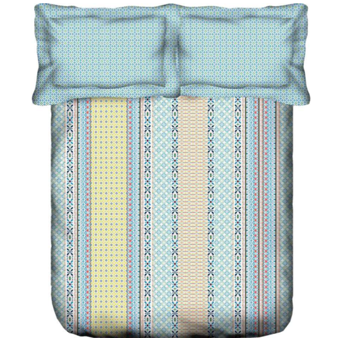 PORTICO Dazzle Cotton 144TC Printed 3Pcs Queen Bedsheet Set